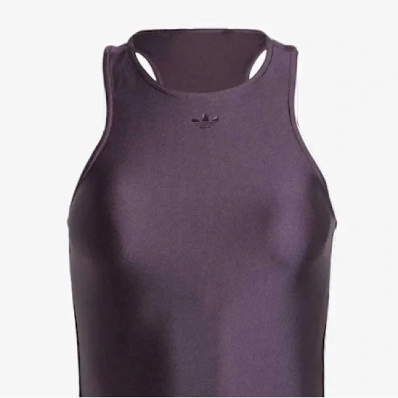 Adidas Originals Spandex Bodysuit in Shiny Aurora Black - Picture 6 of 7